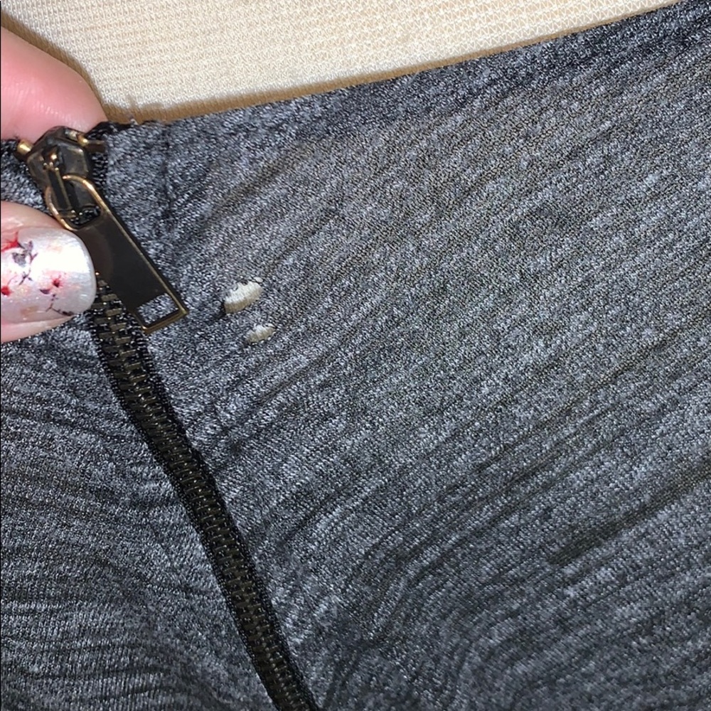 Zara heather grey distressed shirt sleeve shirt S - Picture 7 of 7